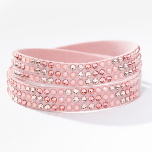 WRAPPED UP bracelet, FLAMINGO by Touchstone Crystal‎ by Swarovski ✨ New in box - Picture 1 of 2
